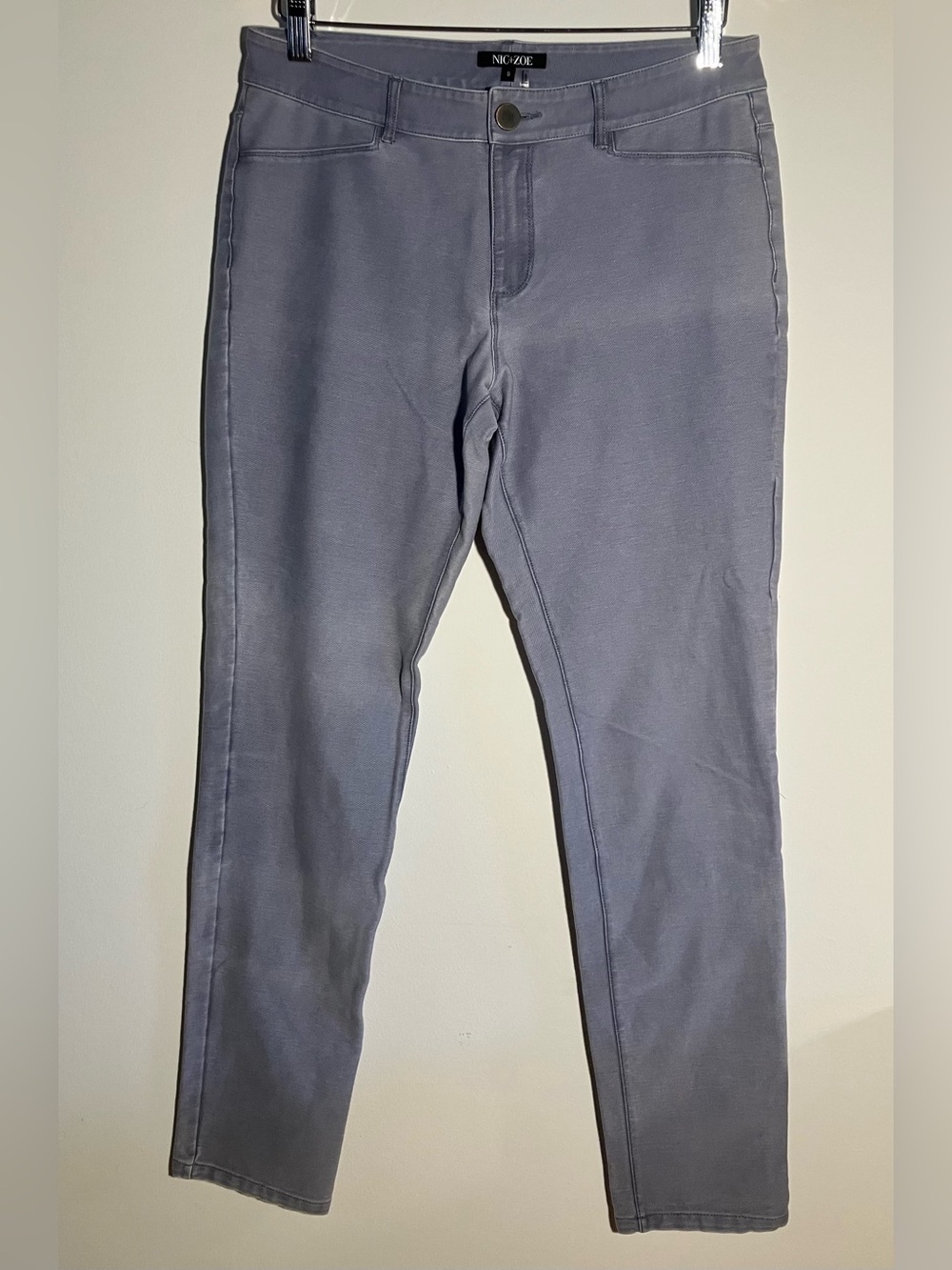NIC+ZOE Grey Ankle Straight Leg Jeans. Size 8